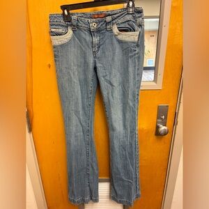 Stylish Boot Cut Jeans in Light Blue